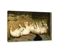 Hau3sh3a Un momento de ansiedad Cuadro sobre Lienzo de Briton Riviere Reproducción de Pintura Famoso en Lienzo Decoración para Salón Dormitorio o Oficina 60x40cm(24x16in) Marco