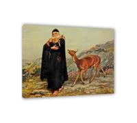 Hau3sh3a Una leyenda de San Patricio por Briton Riviere Impresión en Lienzo reproducción Cuadro sobre Lienzo Briton Riviere Pintura Famoso Decoración para Infantil o Baño 95x80cm(37x31in) Marco