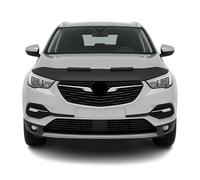 Haubenbra Bonnet Bra Capó Protección contra golpes de piedra compatible con Opel Grandland X 2017-2022 | Protector de marco de insectos Accesorios para coche Semi-Negro