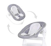 hauck Alpha 2 en 1 Hamaca Trona, Compatible con Tronas hauck Alpha Plus y Beta Plus, Hamaca para bebés desde el nacimiento hasta 9 kg, con Reductor de Asiento, Función de Balanceo, Gris