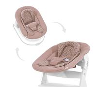 hauck Alpha Bouncer 2 en 1, Disney Bambi Rose - Asiento de bebé para trona de madera Alpha+ con marco de rebote, arnés de cadera de 3 puntos y reductor de asiento, desde el nacimiento hasta 9 kg
