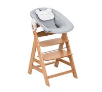 hauck Alpha Newborn Set Pre - Trona Evolutiva Bebe con Hamaca Bebe desde el Nacimiento, Trona Evolutiva Madera Certificada FSC®, Altura Regulable, Natural