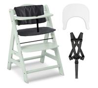 hauck Alpha Plus Set de Tronas de Bebé Evolutiva con Bandeja y Cojín de 2 Piezas | Trona de Madera Regulable | Silla Alta para Niños desde 6 Meses con Accesorios