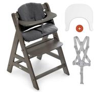 hauck Alpha Plus Set de Tronas de Bebé Evolutiva con Bandeja y Cojín de 2 Piezas | Trona de Madera Regulable | Silla Alta para Niños desde 6 Meses con Accesorios