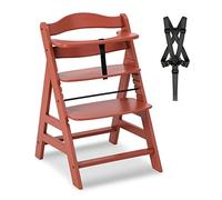 hauck Alpha Plus Trona Evolutiva, Madera de Haya Certificada FSC®, Sillas Tronas para Bebe desde 6 Meses hasta 90 kg, Silla Bebe con Arnés de 5 Puntos y Barra Protectora, Corcho
