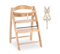 hauck Arketa Trona Evolutiva Bebé de Haya | Tronas de Madera Certificada FSC® | Silla Evolutiva desde 6 Meses - Ajustable con Barra de seguridad - Cinturón y Arnés de 5 Puntos