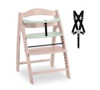 hauck Arketa Trona Evolutiva Bebé de Haya | Tronas de Madera Certificada FSC® | Silla Evolutiva desde 6 Meses - Ajustable con Barra de seguridad - Cinturón y Arnés de 5 Puntos