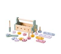 Hauck Caja Herramientas Juguetes de Madera - Juegos de Madera Certificada FSC® - Tuercas y Tornillos Educativo Estimula Psicomotricidad - para Niños desde 2 años - Fácil de llevar