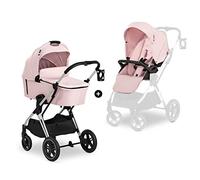 hauck Carrito Bebé 2 en 1 Vision X Set - Capazo desde el Nacimiento - Silla de Paseo 22 kg Reversible y Reclinable - Cubrepiernas - Ruedas de Goma - Plegable - Compacto - Rosa