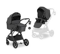 hauck Carrito Bebe 2 en 1 Vision X Set, Capazo, desde el Nacimiento, Silla de Paseo 25 kg, Asiento Reversible, Reclinable, Cubrepiernas, Ruedas de Goma, Plegable, Compacto