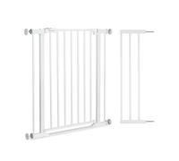 Hauck Clear Step 2 Barrera Seguridad Niños Escalera con Ext. 21 cm para Anchos de 96-101 cm | Puerta Bebé sin Agujeros - Valla Infantil Umbral Plano - Vallas para Perros - Blanco