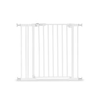 hauck Clear Step 2 Barrera Seguridad Niños Escalera con Ext. 9 cm para anchos de 84-89 cm, Puerta Seguridad Bebe sin Agujeros, Valla Seguridad Infantil, Vallas para Perros, Metal - Blanco