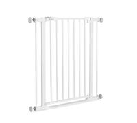 hauck Clear Step 2 Barrera Seguridad Niños Escalera | Puerta Bebé sin Agujeros - Valla Infantil 75-80 cm - Umbral Ultraplano - Vallas para Perros - Blanco