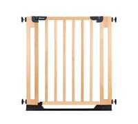 hauck Clear Step EasyClose Eco Barrera Seguridad Niños Escalera y Puertas | Ajustable 75-80 cm - Altura 76 cm - Montaje con Taladro - Bebés hasta 24 Meses - También Vallas para Perros - Madera