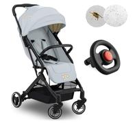 hauck - Cochecito compacto para viajes N Care con volante infantil, paquete de accesorios (Habillaje de lluvia y mosquitero) nacimiento a 22 kg, reclinable, UV50+, plegable compacto - Simba