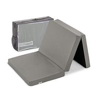 hauck Colchon Cuna de Viaje Plegable 120 x 60 cm, Colchoneta Espuma 5 cm de Grosor, Suelo Parques Infantiles, Colchón Parque Cuna, Bolsa Incluida, Gris