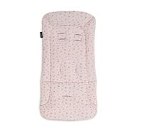 hauck Colchoneta para Silla de Paseo Universal - Funda Carrito Bebe y Remolques de Bicicleta para Niños, Algodón, Transpirable, Suave, Fácil de Fijar, Verano e Invierno - Flores Rosa