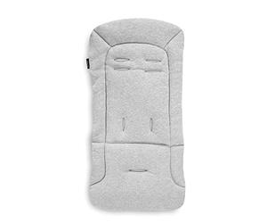 hauck Colchoneta para Silla de Paseo Universal - Funda Carrito Bebe y Remolques de Bicicleta para Niños, Algodón, Transpirable, Suave, Fácil de Fijar, Verano e Invierno - Gris Claro