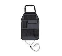 hauck Cover Me Deluxe Protector Asiento Coche, Múltiples Compartimentos, Organizador Asiento Coche Niños, Bolsillos, 38 x 58 cm, Impermeable, Gris