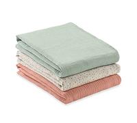 hauck Cuddle N Clean Set de Muselinas Bebé | Salvababas 100% Algodón | Paños de Gasa Grandes Ideales para Recién Nacidos - 80x80 cm