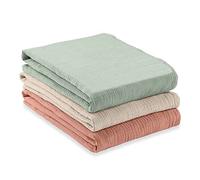 hauck Cuddle N Clean Set de Muselinas Bebé | Salvababas 100% Algodón | Paños de Gasa Grandes Ideales para Recién Nacidos - 80x80 cm