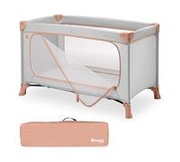 hauck Cuna de Viaje Bebé con Apertura XL Dream N Play Plus, Dusty Cork | Plegable, bolsa de transporte, desde el nacimiento hasta 15 kg, cuna y parque infantil