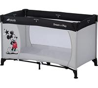 hauck Cuna de Viaje Dream N Play, Parque Infantil desde Nacimiento hasta 15 kg, Cuna Viaje Bebe, Corral Bebe con Bolsa de Transporte, Cuna de Playa, 120x60 cm, Mickey Gris