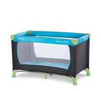 hauck Cuna de Viaje Dream N Play, Parque Infantil desde Nacimiento hasta 15 kg, Cuna Viaje Bebe, Corral Bebe con Bolsa de Transporte, Cuna de Playa, 120x60 cm, Turquesa