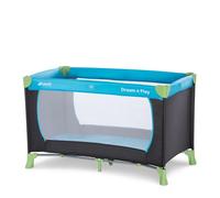 hauck Cuna de Viaje Dream N Play | Parque Infantil para Niños desde Nacimiento hasta 15 kg - Plegable y Compacta - con Bolsa de Transporte y Base Plegable - 120x60 cm - Turquesa