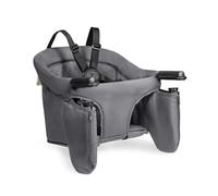 hauck Fix N Sit Silla de Mesa Bebé | Trona de Viaje Plegable con Arnés de 5 Puntos desde 6 Meses hasta 15 kg - Fijación Segura - Bolsa de Transporte - Ligera y Compacta - Ideal para Viajar - Gris