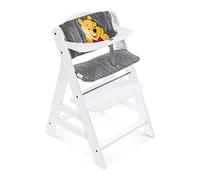 hauck Highchair Pad Deluxe, Winnie The Pooh Gris - Cojín de 2 Piezas para Trona de Madera Alpha+, Beta+ y Arketa - Fácil de Colocar y Lavable