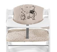 hauck Highchair Pad Select Funda Trona Algodón - Cojín para Trona de Madera Evolutiva Alpha Plus Beta Plus y Arketa - Cojin 2 Piezas Antideslizante para Sillas Evolutivas - Winnie Beige