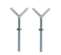 hauck Y-Spindle Tornillo Y Adaptador para Barandillas Redondas, Compatible con Barrera Seguridad Niños hauck y Extensiones, 2 Unidades, Blanco