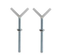 hauck Juego de 2 Adaptadores en Y para Barreras de Puerta y Escalera | Compatible con Barandillas Redondas hasta 6 cm | Rosca M10 | Accesorio para Puertas de Seguridad Infantiles sin Taladrar