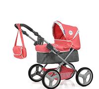 hauck Juego de Cochecito de muñecas Angie de 20 Piezas, Bolsa de pañales, Cama, portabebés, Accesorios, Gris Rosa (4894352966055)