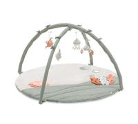hauck Manta de Juegos con Arco de Actividades, Relax N Watch Water Animals | Parque infantil bebe, efecto crujiente y de sonajero, espejo que estimulan sentidos, arco desmontable con peluches, lavable