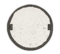 hauck Manta Juegos Bebe y Manta Recoge Juguetes 2en1, Play N Tidy Dark Grey | Alfombra de gateo para bebé de 120 cm de diámetro, acolchada, lavable, se convierte en bolsa para guardar los juguetes