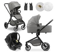 hauck Move N Care Carrito Bebé 3 en 1 con Silla de Coche Drive N Care - Capazo y Asiento Reversible - Cochecito para Recién Nacidos hasta 22 kg - Suspensión - Gris