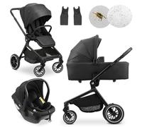 hauck Move N Care Carrito Bebé 3 en 1 con Silla de Coche Drive N Care - Capazo y Asiento Reversible - Cochecito para Recién Nacidos hasta 22 kg - Suspensión - Negro