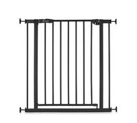 hauck Open N Stop 2 Barrera Seguridad Niños Escalera, para Anchos de 75-80 cm, Puerta Seguridad Bebe sin Taladrar, Vallas para Perros, Cierre Manual, Metal - Negro