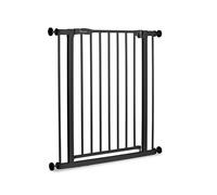 hauck Open N Stop 2 Barrera Seguridad Niños Escalera, para Anchos de 75-80 cm, Puerta Seguridad Bebe sin Taladrar, Vallas para Perros, Cierre Manual, Metal - Negro