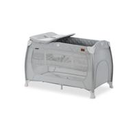 hauck Parque Cuna de Viaje Bebe Play N Relax, Cuna Parque Bebe Plegable con Doble Altura Recién Nacidos, Cambiador y Ruedas - Gris