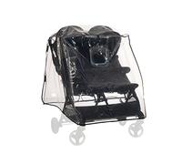 hauck Plastico Lluvia Universal Carro Gemelar, Burbuja Lluvia Universal Silla de Paseo Gemelar, Protector de Lluvia con Borde Reflectante, Ventana, Transparente