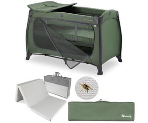 hauck Play N Relax Center Cuna de Viaje Bebe con Colchón y Mosquitera | Parque Plegable con Reductor para Recién Nacidos, Cambiador y Ruedas | Azul