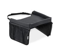 hauck Play On Bandeja Niños Coche - Mesa Plegable Infantil para Entretenimiento en Viajes - Múltiples Compartimentos - Bordes Elevados - 40x34 cm - Gris