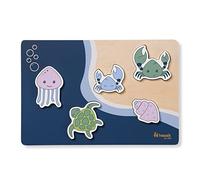 hauck Puzzle Bebe 1 Año, Certificado FSC®, Juguete Educativo Montessori, Puzzle Bebe Animales, Tangram Infantil, Fomenta Motricidad Fina y Coordinación Ojo-mano