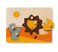 hauck Puzzle Bebe 1 Año, Certificado FSC, Juguete Educativo Montessori, Puzzle Bebe Animales, Tangram Infantil, Fomenta Motricidad Fina y Coordinación Ojo-mano