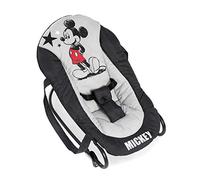 hauck Rocky Hamaca Bebé Disney, desde 0 Meses hasta 9 kg, Balancin Bebe, Función Mecedora, Respaldo Ajustable, Arnés, Sistema Antivuelco, Mickey gris, negro