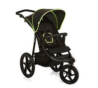 hauck Runner Carrito Bebe desde el Nacimiento, Silla de Paseo Ligera hasta 25 kilos con 3 Ruedas Neumaticas, Carrito Plegable Bebe Compacto, Capota UV50+, Negro/Neón