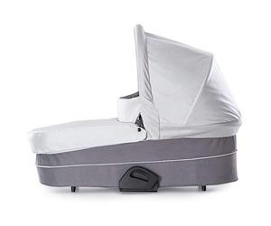 hauck Saturn/Mars Capazo para Cochecito Saturn R y Mars, para Recién Nacidos hasta 9 kg, Colchón Extra Suave, Capota Grande, Fácil Fijación al Chásis, Plegado Compacto, Ligero, Beige/Gris